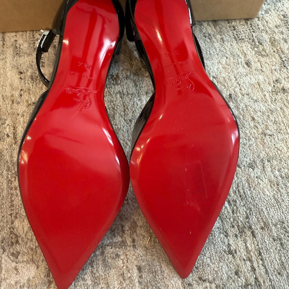 Christian Louboutin Glossy Black Heels - Picture 6 of 7